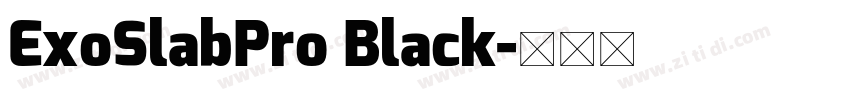 ExoSlabPro Black字体转换